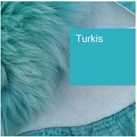 Provellus Fellteppich Öko Lammfell Schaffell Felle Türkis Hellblau Echtes Fell L-XL, 80cm - 100cm