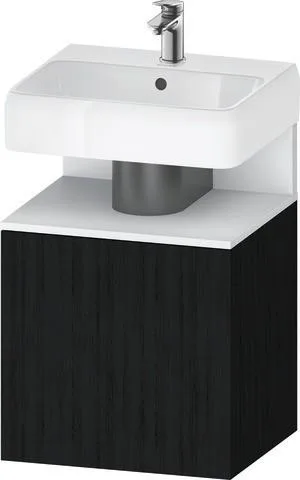 Duravit Qatego Waschtischunterbau wandhängend Eiche Schwarz Matt 490x420x645 mm - QA4077L18160000 QA4077L18160000