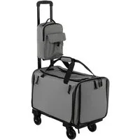 KOMFOTTEU Tiertransportbox Haustiertrolley bis 100,00 kg, auf Rädern, bis zu 100kg