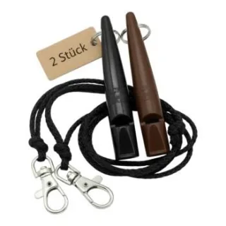 ACME 210.5 Doppelpack Hundepfeife mit Pfeifenband braun