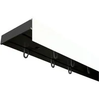 SN DECO GROUP Gardinenschiene Vorhangschiene SH (1) mit Blende 5 cm, 2-läufig, Fixmaß, mit Bohren, verschraubt, Kunststoff
