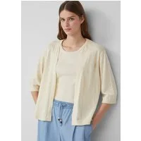 s.Oliver Cardigan Strickjacke Feinstrickcardigan aus Baumwolle mit 3/4-Ärmeln