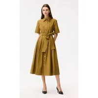 adL Hemdblusenkleid Hemdblusenkleid mit Gürtel