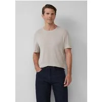 s.Oliver Kurzarmshirt T-Shirt Hochwertiges Flammgarn-Shirt aus Leinen