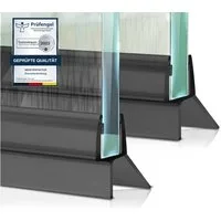 Meisterfaktur Duschdichtung 2x - Verlängerter Wasserabweiser - Ideale Dichtung Glastüren, L: 100 cm