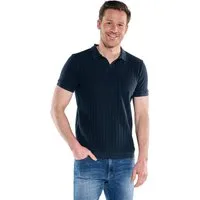Engbers Poloshirt Herren Poloshirt mit eingewebten Streifen, Saphirblau