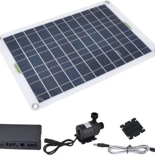 50W Solar Fountain Water Pump Kit Solar Panel Submersible Powered Pump Fish Pond Fountain Powered Garden Decorations Low