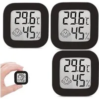 Olotos Raumthermometer Digitales Thermo-Hygrometer Thermometer Temperatur Messgerät 3er-Set