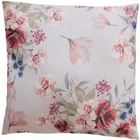matches21 HOME & HOBBY Kissenbezüge Kissen-Bezug Blüten Rosen alt-rosa bunt 40x40 cm, (1 Stück), Wohnzimmer Kissen-Hülle als Deko-Kissen Zier-Kissen Sofa-Kissen