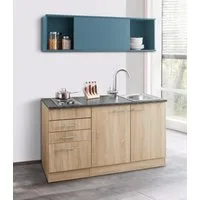 OPTIFIT Pantryküche Mini, Breite 150 cm, mit Kochfeld und Einbau-Spülbecken