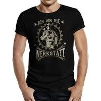 RAHMENLOS® T-Shirt Geschenk für Mechaniker und Handwerker - Ich bin die Werkstatt