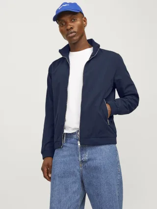 JACK&JONES - JJERUSH HARRINGTON BOMBER NOOS Navy Blazer - Gr. - XL