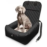 Bluzelle Hunde-Autositz Premium Hunde Autositz, 2-in-1 Hundebett, Haustier Auto Transport-Sitz, Wasserfester Oxford Stoff, Reise Hundesitz für Kleine & Mittlere Hunde / Waschbar Rutschfest