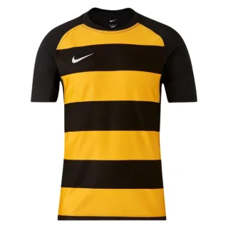 Nike - T-Shirt für Herren, Rundhalsausschnitt, Rugby, Raglanärmel (Schwarz/Uni Gold)
