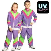 Boland Kostüm Trainingsanzug 'Retro Kid' für Kinder, Lila - UV