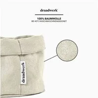 draadwerk® Brotkorb Stoff, Brötchenkorb, Aufbewahrungskorb, Frühstückskorb, Baumwolle, (Für Frühstück, Brunchen & Feiertage), Aufbewahrungskorb