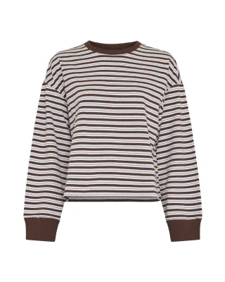 msch copenhagen - MSCHMonde Krestiane Pullover STP Egret Hot Fudge - Gr. - S