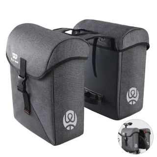 WEST BIKING 35L Bicycle Pannier Waterproof Night Reflective Logo Bike Rear Seat Double Side Luggage Carrier Bag for Outd