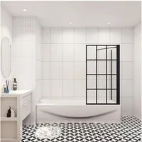 duschspa Badewannenaufsatz 6mm ESG Drehwand mit Seitenwand Duschabtrennung auf Badewanne, Einscheibensicherheitsglas, Sicherheitsglas, (Set), Glas
