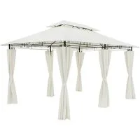 Casaria Pavillon Topas, 3x4m, UV-Schutz 50+, robust, Metall, Seitenwände