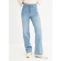 bonprix Straight-Jeans Regular Fit, mit Elasthan-Anteil, mit 5-Knopf-Form