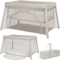 lionelo Baby-Reisebett MILA, 2in1/4-cm-Matratze/2 Höhen/360°-Netz/Tasche