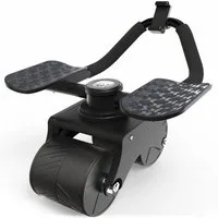 NEOLYMP Bauchtrainer Patentierter Bauchroller für Zuhause mit Unterarm-Auflagepads (Bauchroller – Extra Breite für Stabilität - Patentierter Bauchtrainer), 5 Einstellstufen für gerade & seitliche Rollouts & Handyhalterung