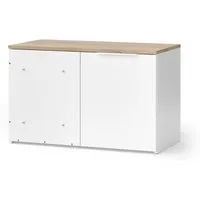 Vicco Kommode Wido, Weiß/Sonoma/Sonoma, 80 x 50 cm mit Tür (1 St)