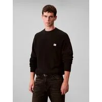 Calvin Klein Jeans Rundhalspullover LS EZ COTTON WAFFLE CRWNK SWTR 9 Rundhalsausschnitt, regular fit