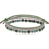 Made by Nami Armband Set Armband Herren Damen bunt mit verschiedenen Armbändern, aus Stoff und Edelstahl - Schlichtes Design - Wasserfest