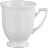 Rosenthal Becher Henkelbecher 0,3 l Maria Weiß, Porzellan, Henkelbecher, Kaffeebecher, Tasse, 300 ml, Porzellan, weiß