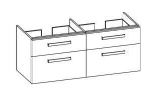 Artiqua 415 Waschtischunterschrank für Pro A 814967 Graphit Struktur quer, 415-WU4L-3-L30-7098-401 415-WU4L-3-L30-7098-401