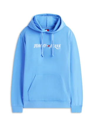 Tommy Jeans - Regular Hoodie mit Logo blau - Gr. - XL