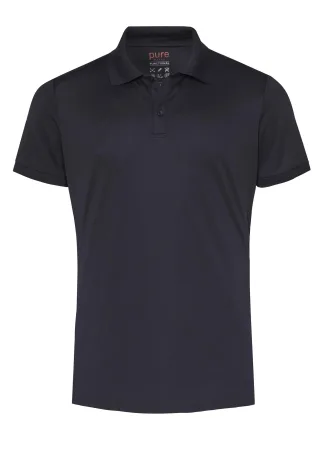 pure - Pure Functional Polo slim fit Halbarm blau - Gr. - XXL