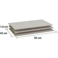 rauch Einlegeboden Zubehör für Rauch-Schränke Garderobe Kleiderschrank Schrank (inklusive Befestigungselemente), 3er-Set Breite 85 cm, Tiefe 50 cm MADE IN GERMANY