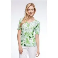 Passioni T-Shirt T-shirt mit abstraktem, umrissenem Blumendruck