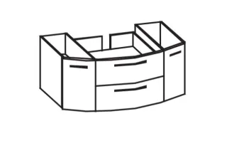 Artiqua 215 Waschtischunterschrank für Keramikwaschtisch, Castello Eiche quer NB, 215-WU2L-2-12-7136 215-WU2L-2-12-7136-426