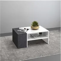 Home affaire Couchtisch Coro, Couchtisch, Couchtisch mit seitlichem Stauraum,Sofatisch, Länge 90 cm, mit zwei Ablagefächern davon eines geschlossen