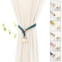 Rosnek Raffhalter 4 cm Durchmesser, Perle, für Wohnzimmer Schlafzimmer Dekoration, Gardinen, (1-tlg), Raffspangen