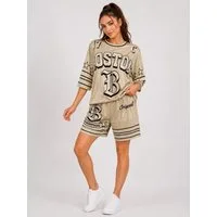 Worldclassca T-Shirt & Shorts Worldclassca 2tlg Oversize SET Shirt + Shorts Jogginganzug Bosten 17 Neue Kollektion - Stilvolle und gemütliche Streetwear Mode für Damen