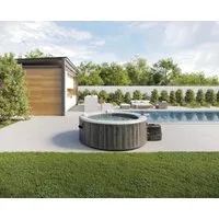 Intex Whirlpool Greywood Deluxe, aufblasbares Aufstellbecken, (Set, 10-tlg), 145 cm Durchmesser