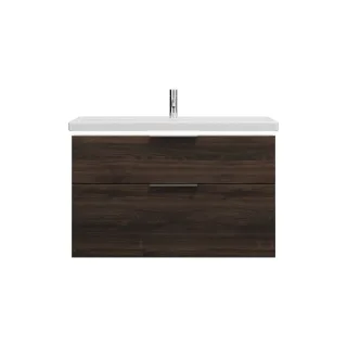 Burgbad Keramik Waschtisch-Set Eqio Marone Dekor Trüffel/Alpinweiss, SEZA103F2012C0001 SEZA103F2012C0001