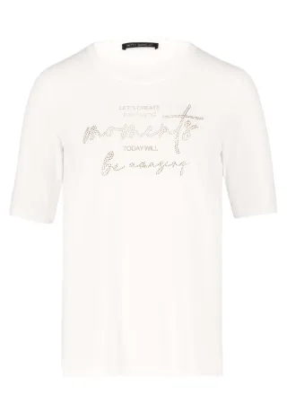 Betty Barclay - T-Shirt mit Statement-Print weiß - Gr. - 42
