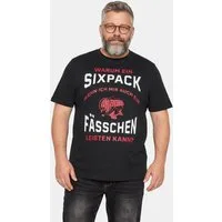 Men Plus T-Shirt T-Shirt Halbarm Print Rundhals bis 8 XL