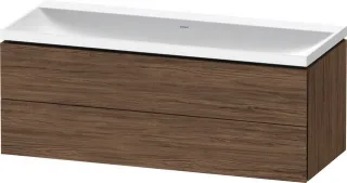 Duravit L-Cube c-shaped Set wandhängend Nussbaum dunkel Matt 1200x480x480 mm - LC6953N21210000 LC6953N21210000