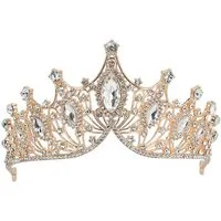 Boland Kostüm Goldenes Diadem Ophelia, Funkelnder Kopfschmuck für die Märchenprinzessin
