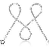modabilé Silberkette Panzerkette SINCERE, Damen Halskette 2,1mm, 35cm Kette Sterling Silber 925, Made in Germany