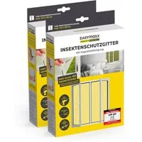 EASYmaxx Insektenschutz-Fensterrahmen Insect Protect Insektenschutzgitter 110 x 130 cm mit Magnetbefestigung, (2-St), Schutz gegen Mücken, Fliegen, Wespen etc. magnetisch leicht anbringbar