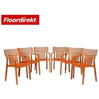 Floordirekt Gartenstuhl Designstuhl Terrano stapelbar aus Kunststoff wetterfest UV-beständig (1 Stuhl oder 6-er Set), verschiedene Farben
