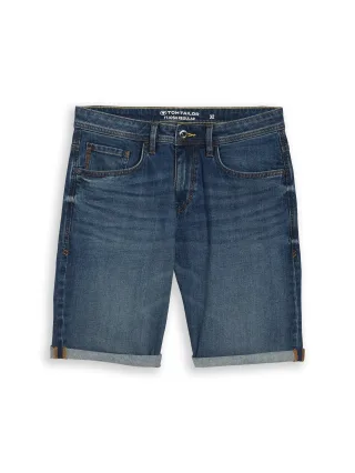 Tom Tailor - TTJOSH REGULAR SLIM Jeans Shorts mid stone wash denim - Gr. - 31